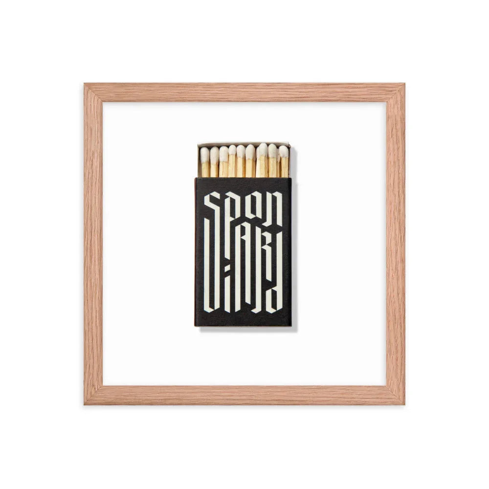 Spaniard Matchbox Framed Print matchbook photos
