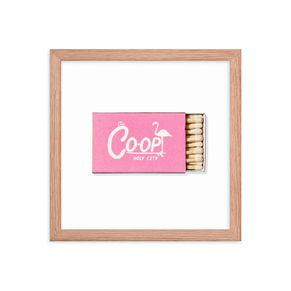 Co Op Froze Framed Print 2 matchbook photos