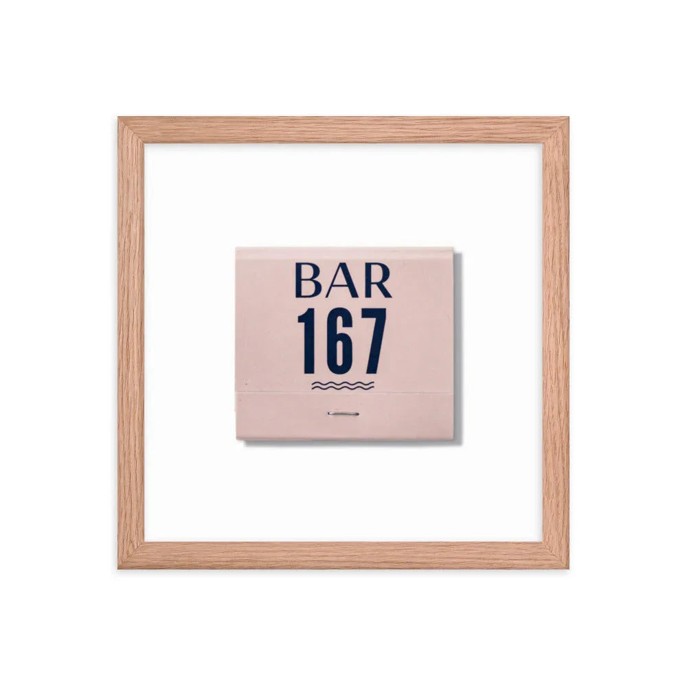 Bar 167 Framed Print matchbook photos