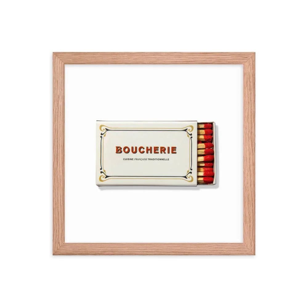 Boucherie Framed Print matchbook photos