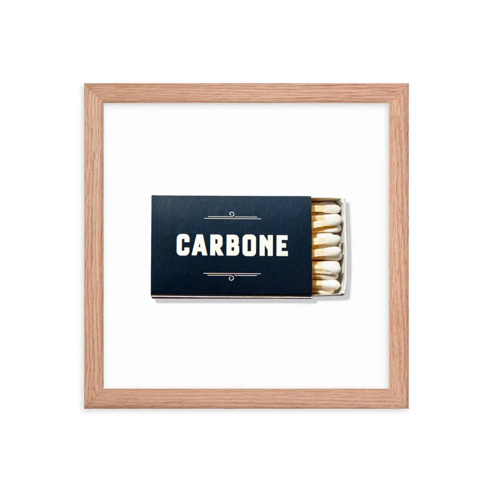 Carbone Framed Print matchbook photos