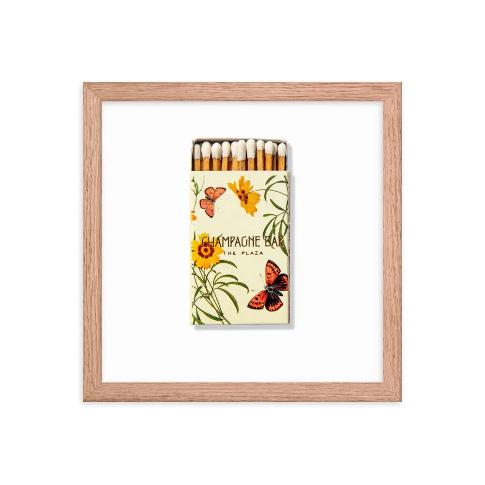 Champagne Bar Framed Print matchbook photos