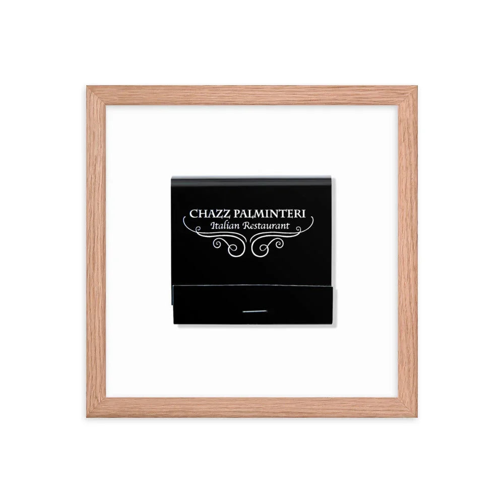 Chazz Framed Print matchbook photos
