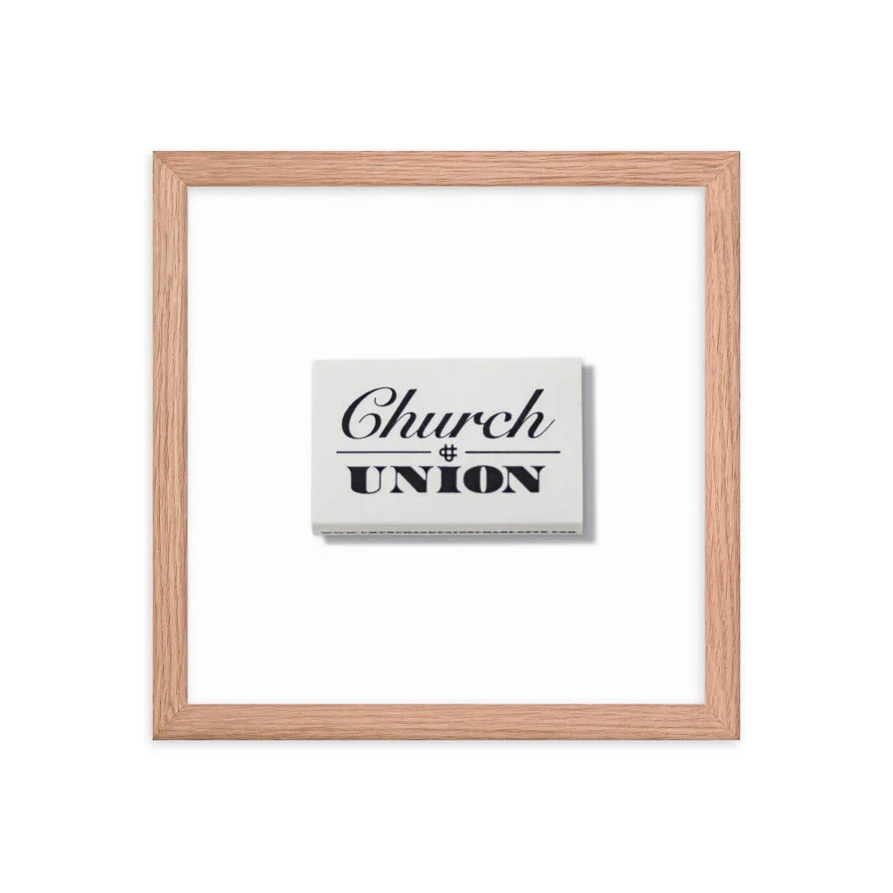 Church & Union Framed Print matchbook photos