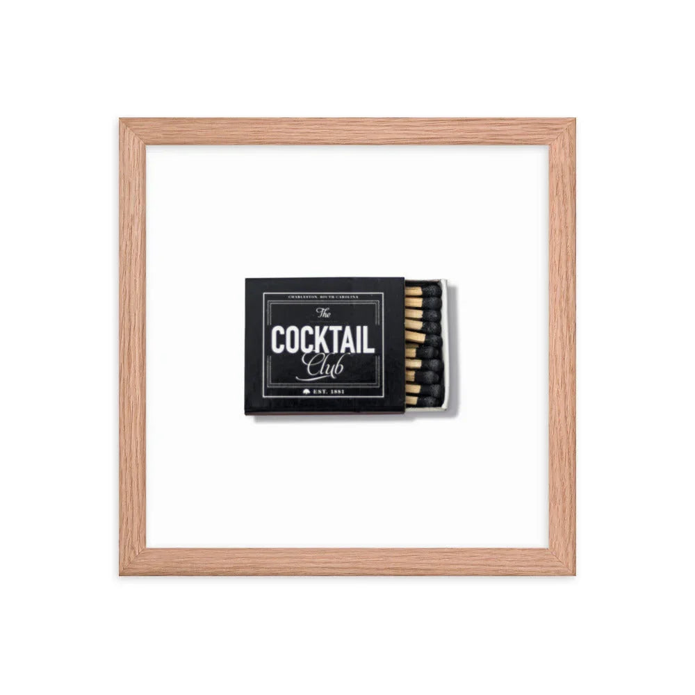 Cocktail Club Framed Print matchbook photos