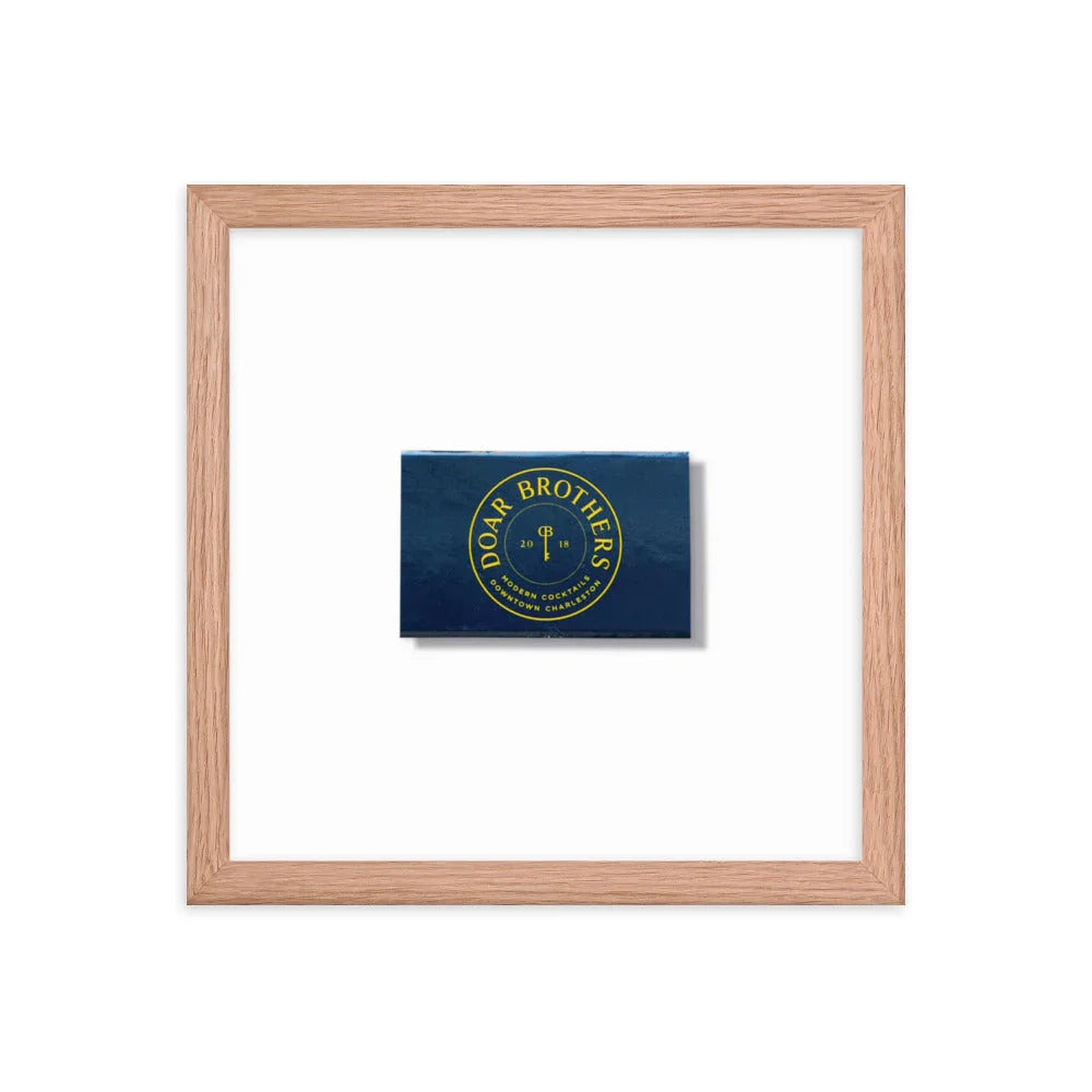Doar Brothers Framed Print matchbook photos
