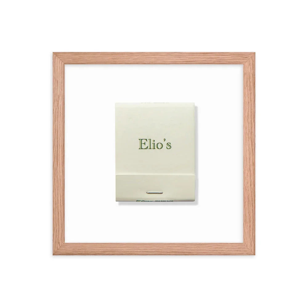 Elio’s Framed Print matchbook photos