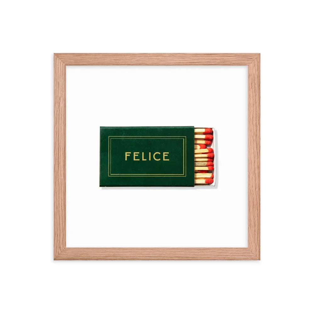Felice Framed Print matchbook photos