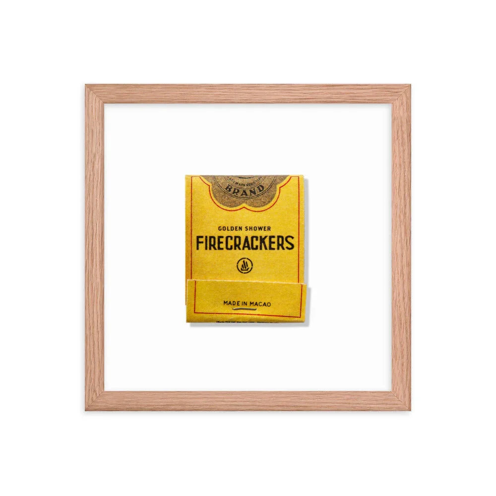 Firecrackers Framed Print matchbook photos