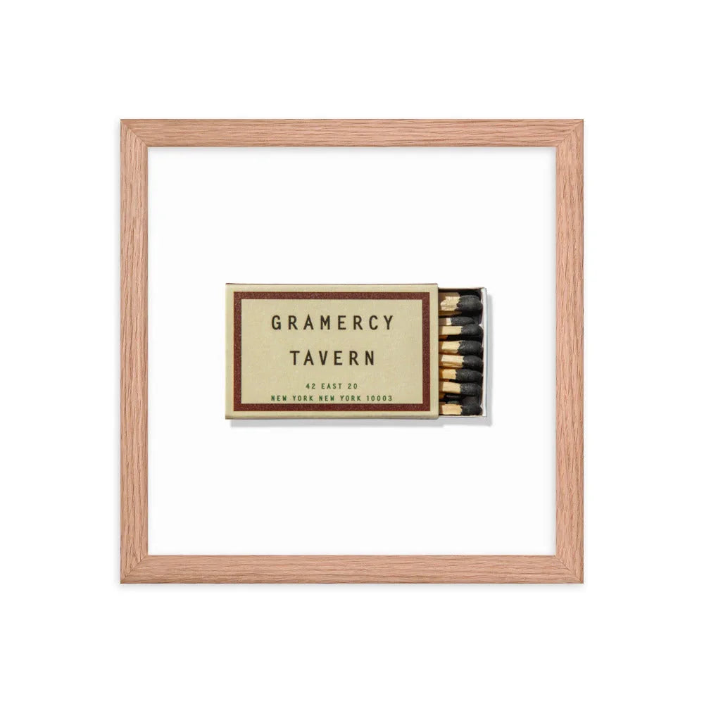 Gramercy Tavern Framed Print matchbook photos