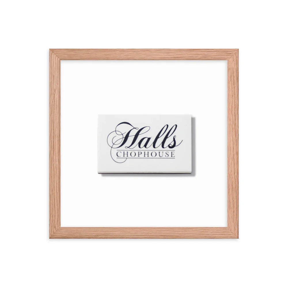 Halls Framed Print matchbook photos