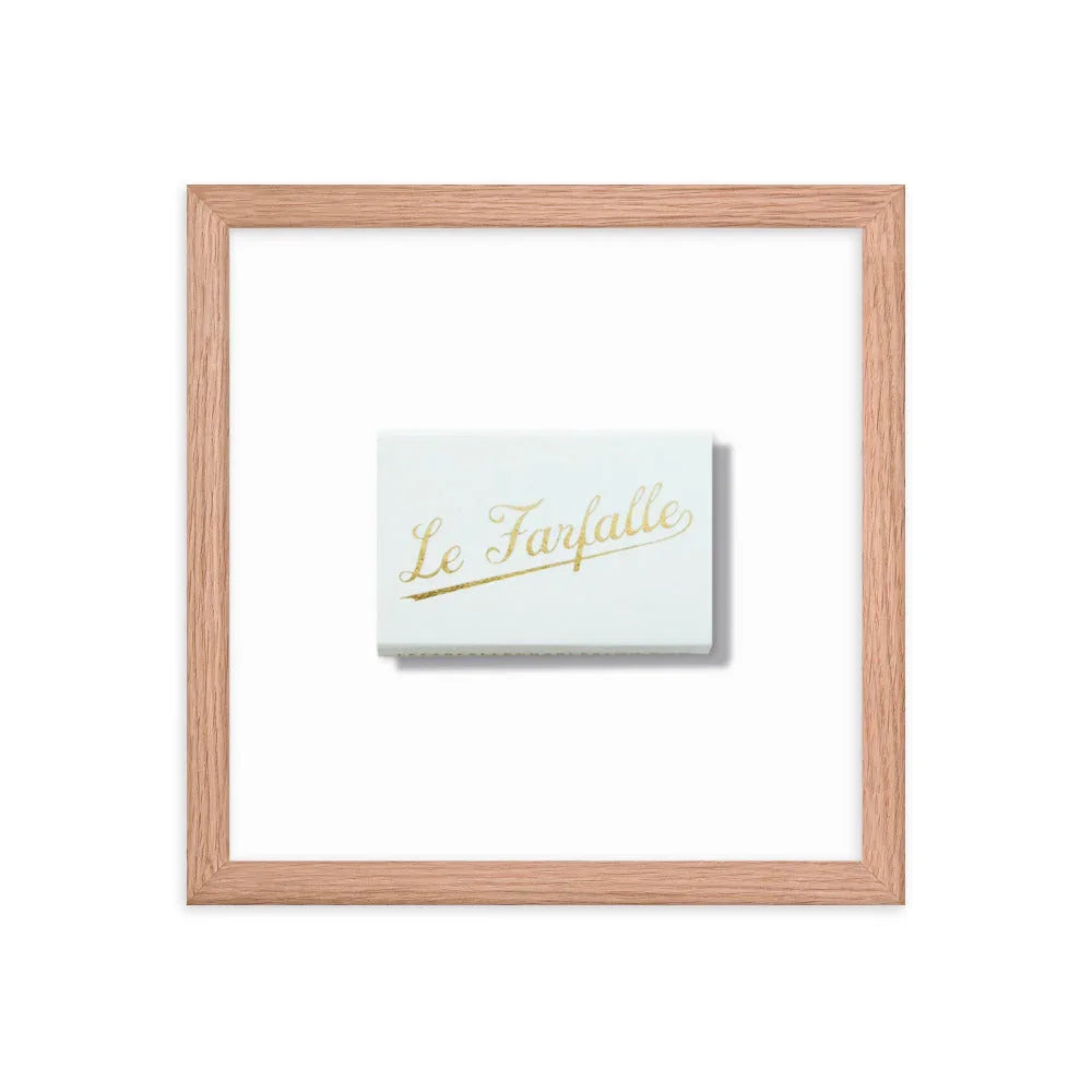 Le Farfalle Framed Print matchbook photos