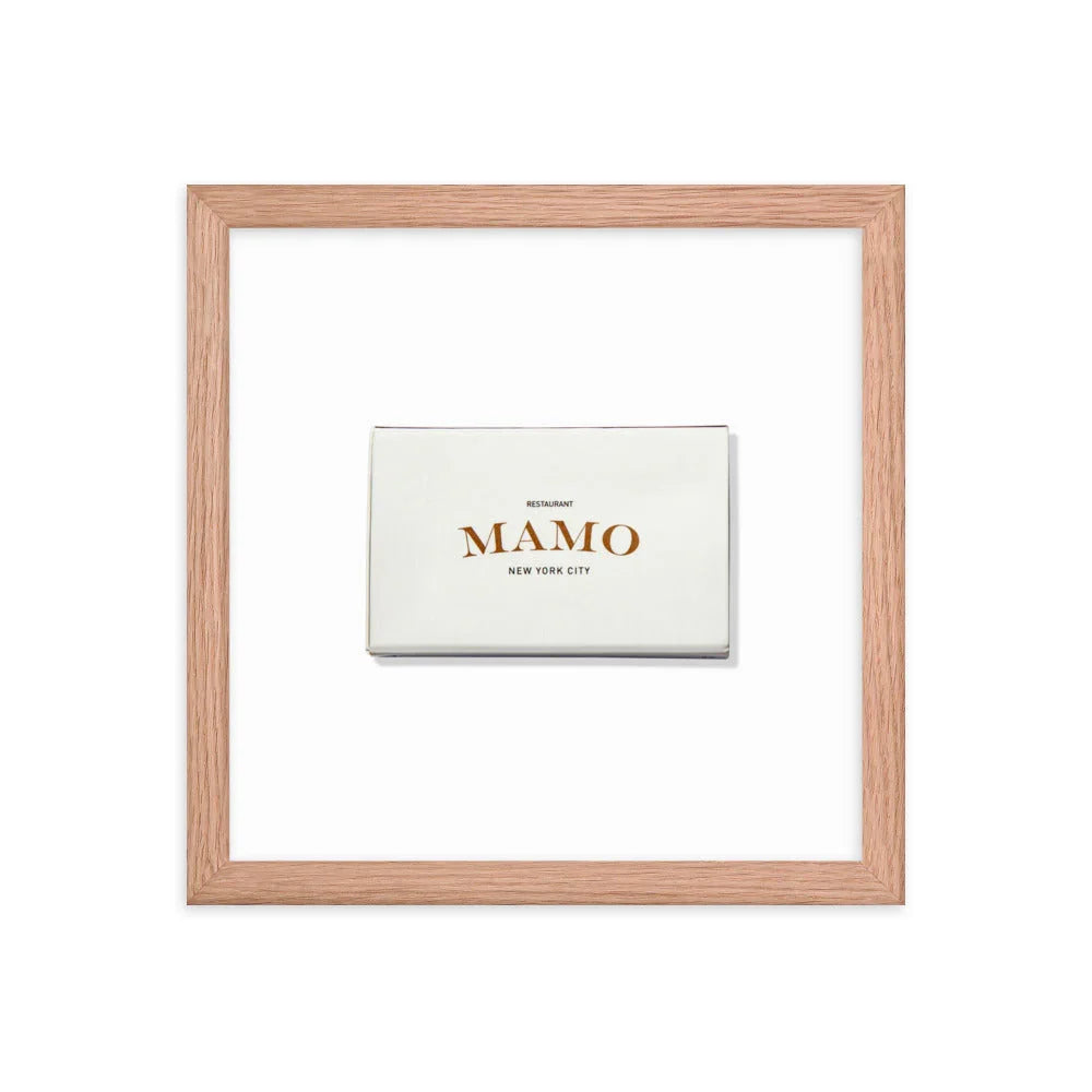 Mamo Framed Print matchbook photos