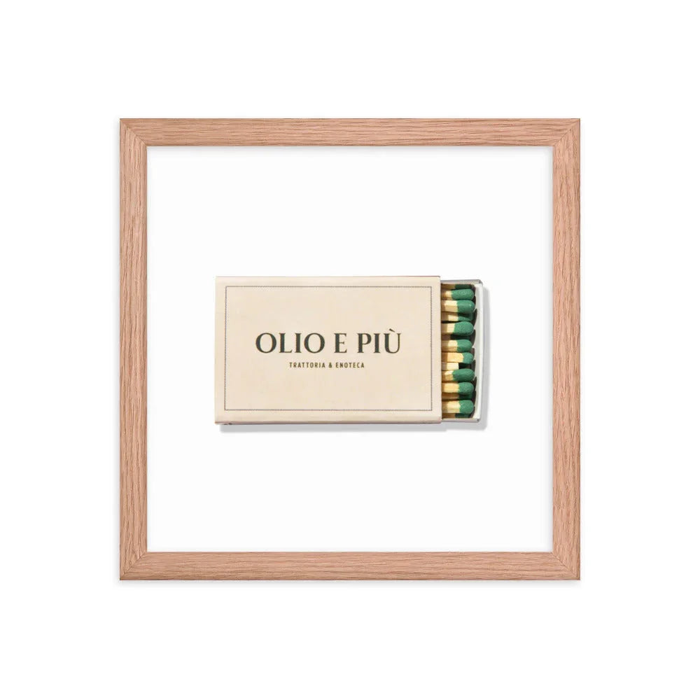Olio E Piu Framed Print matchbook photos