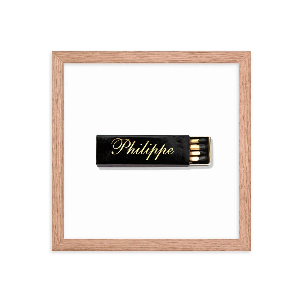 Philippe Framed Print matchbook photos