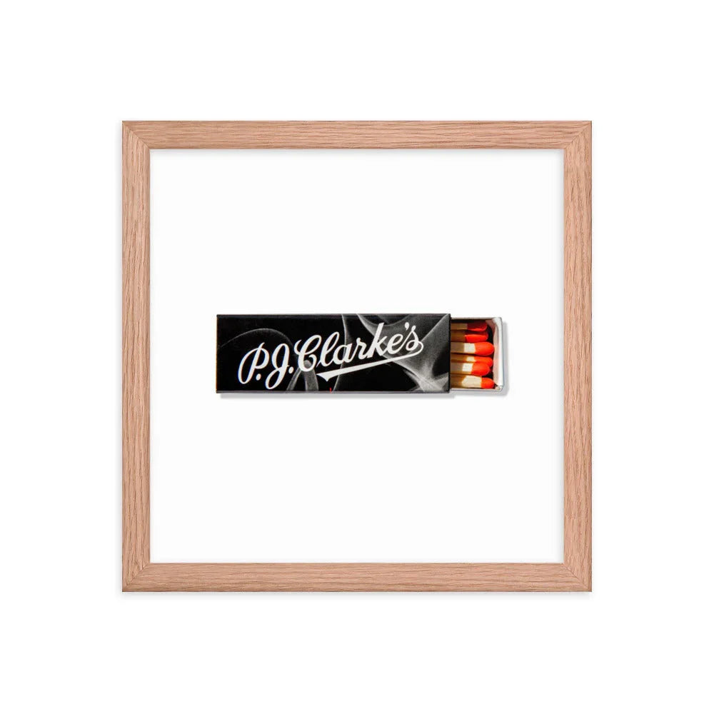 PJ Clarkes Framed Print matchbook photos