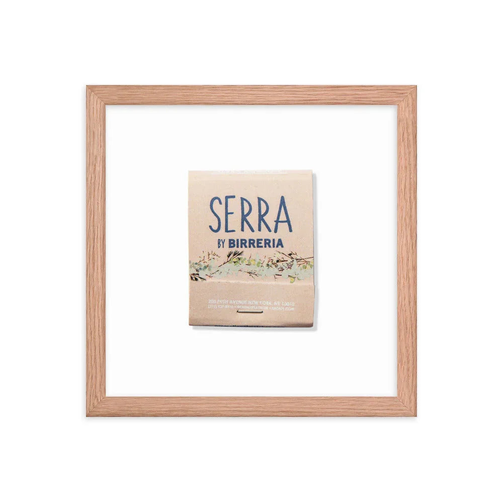 Serra Framed Print matchbook photos