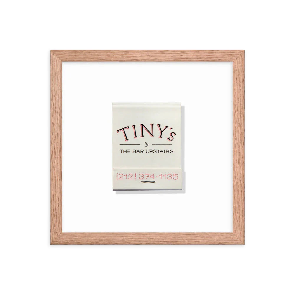 Tiny’s Framed Print matchbook photos