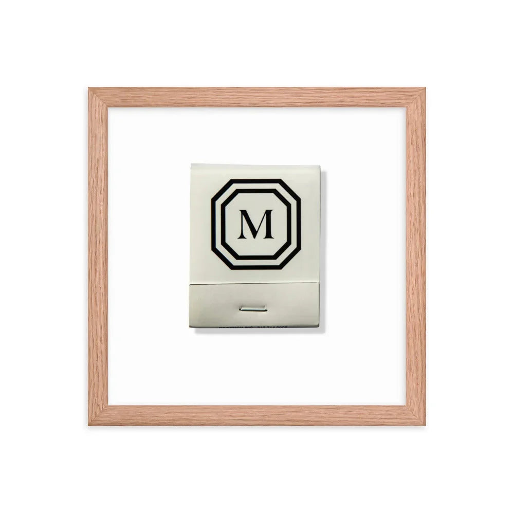 Mark Hotel Framed Print matchbook photos