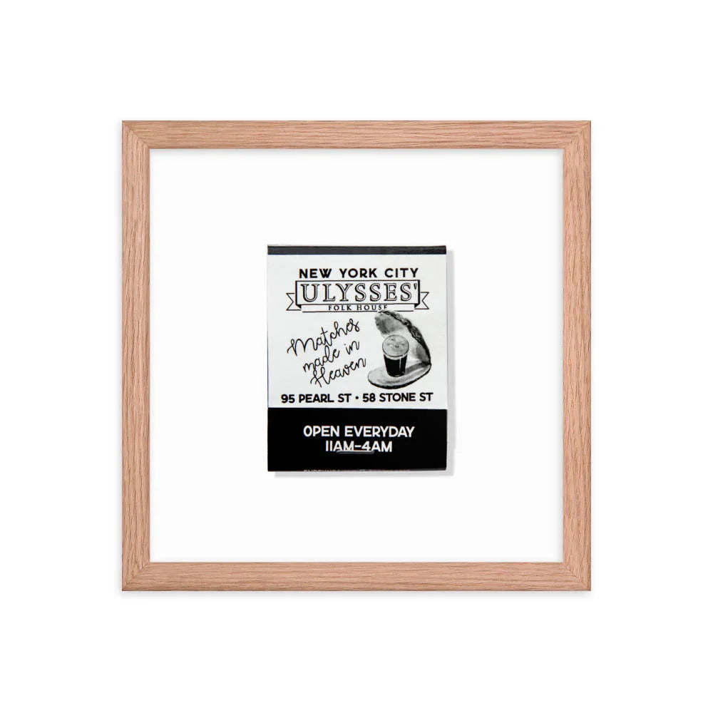 Ulysses Framed Print matchbook photos