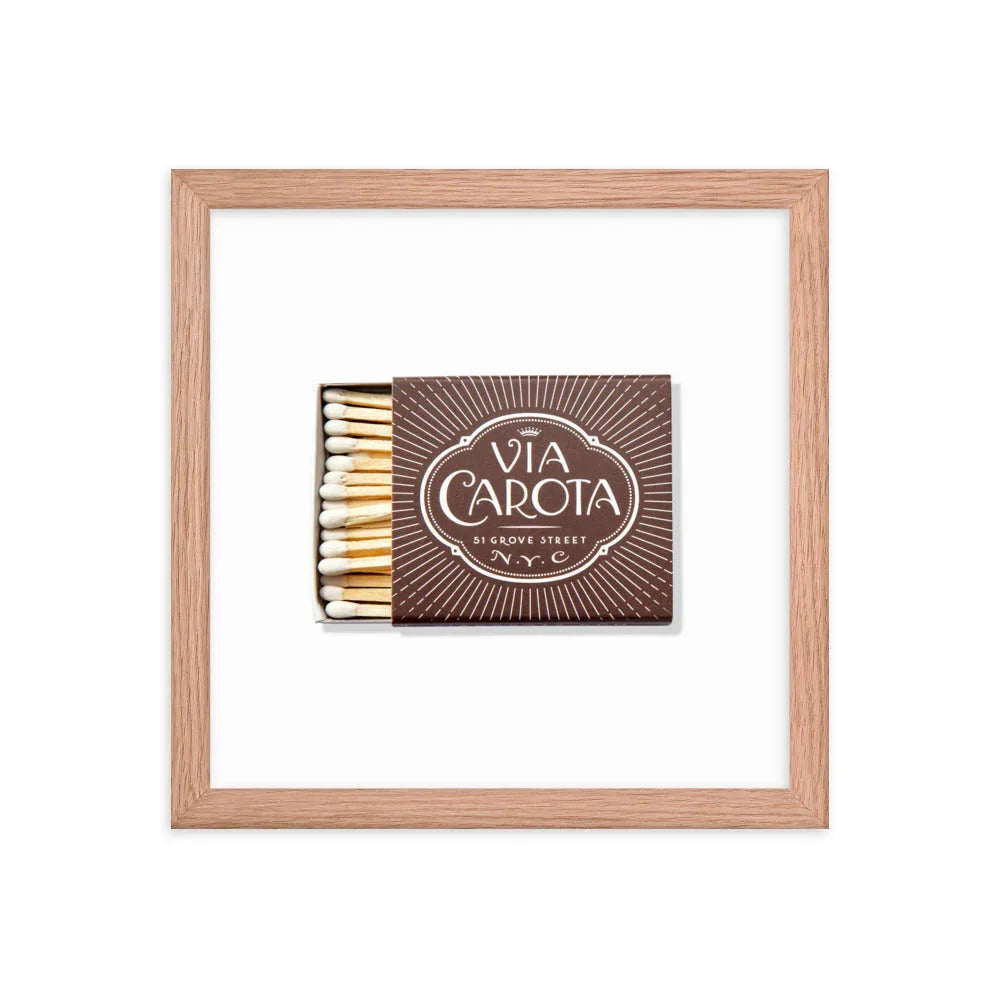 Via Carota Framed Print matchbook photos