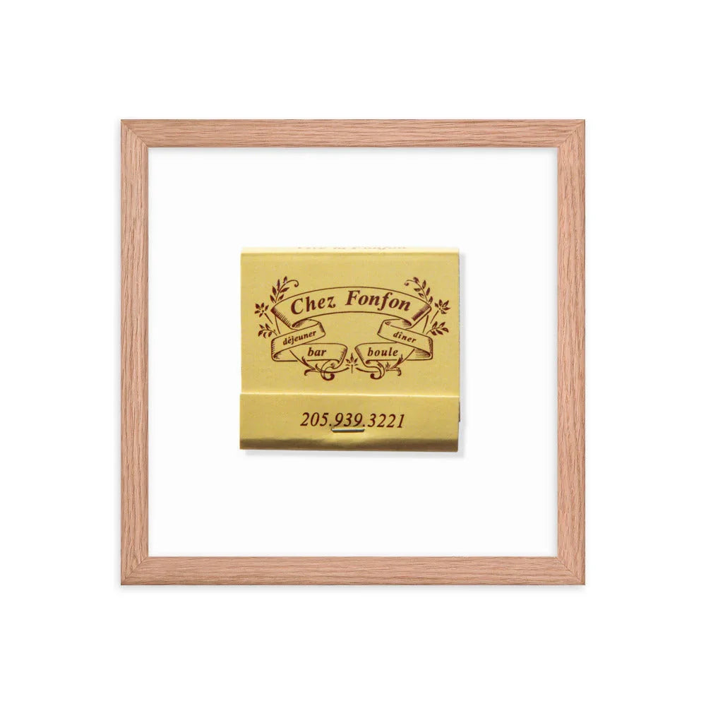 Framed photo paper poster matchbook photos