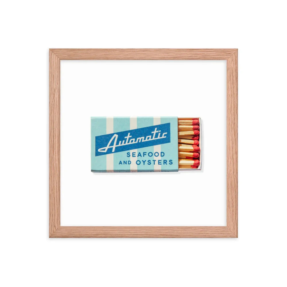 Automatic Seafood and Oysters matchbook photos