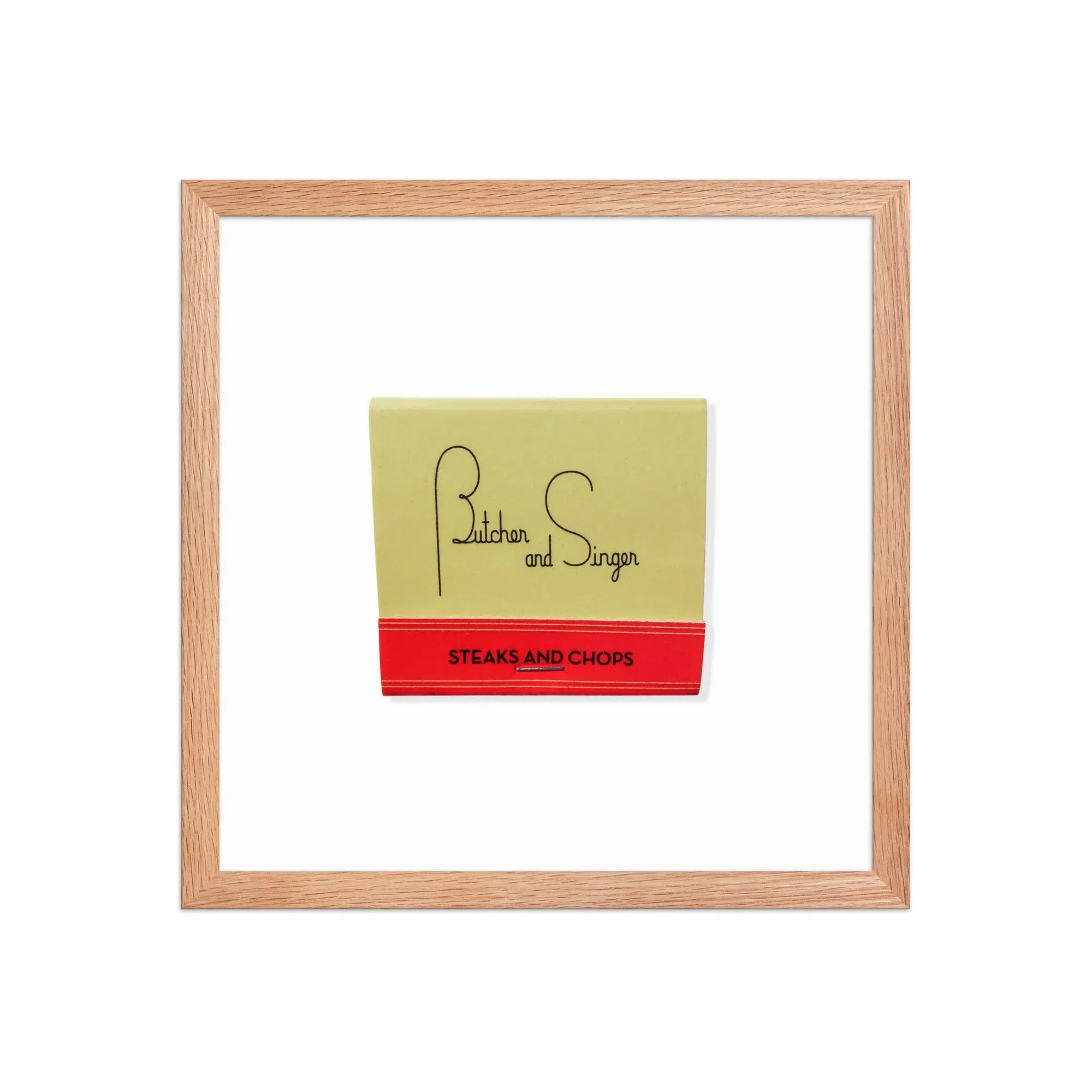 Butcher and Singer matchbook photos