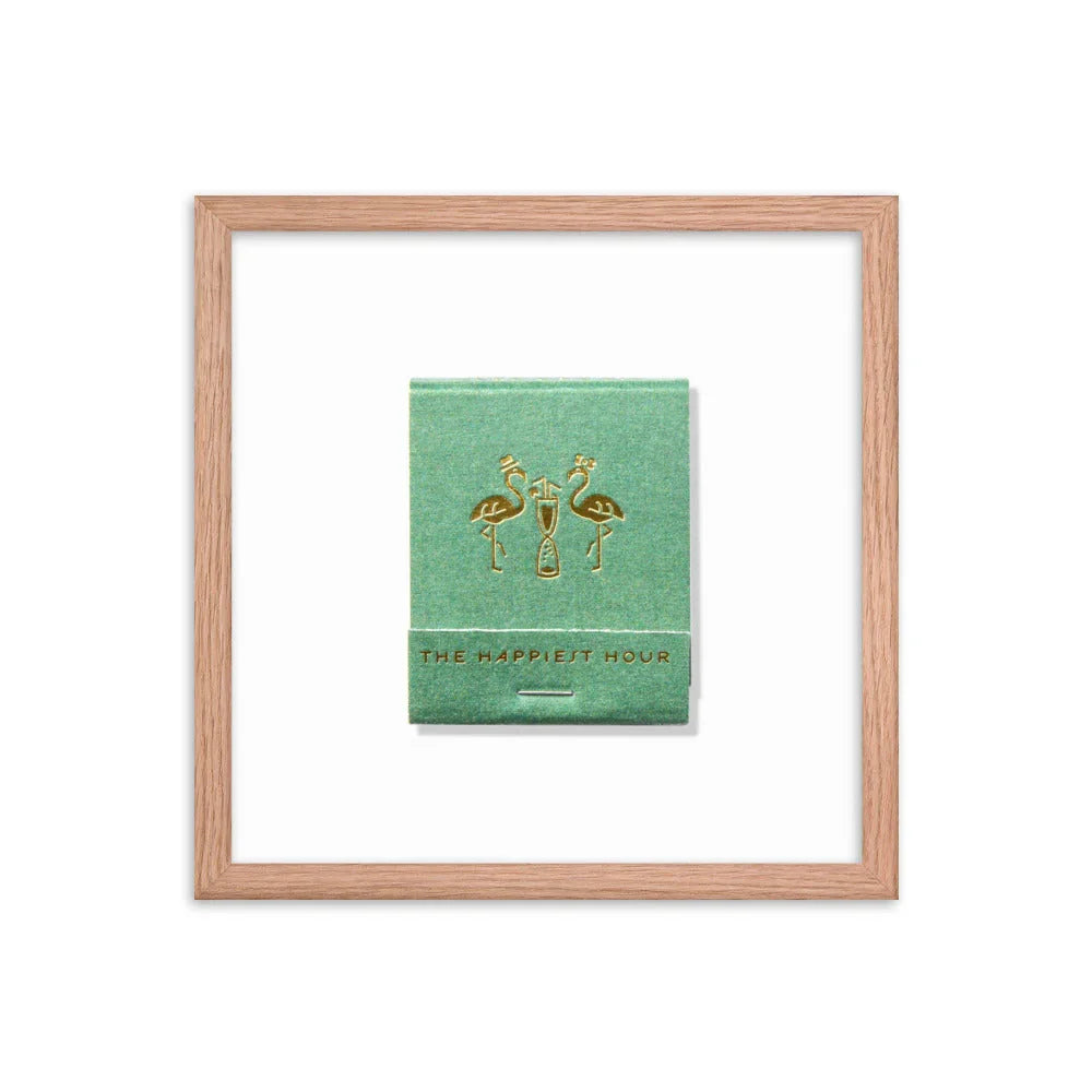 The Happiest Hour Matchbox Framed Print matchbook photos