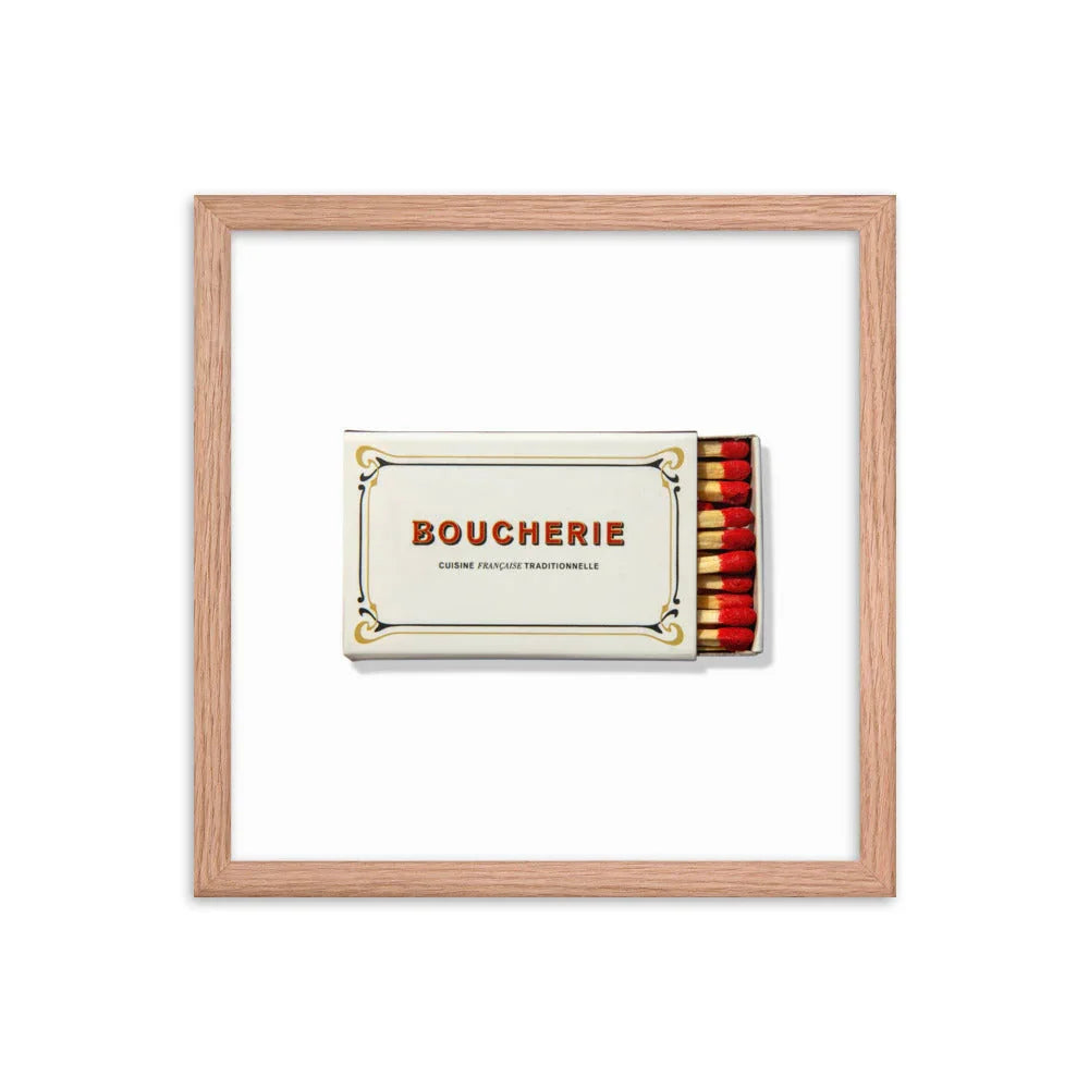 Boucherie Framed Print matchbook photos