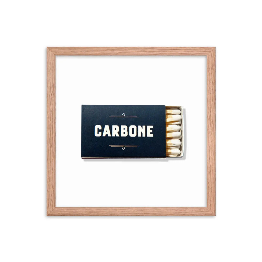 Carbone Framed Print matchbook photos