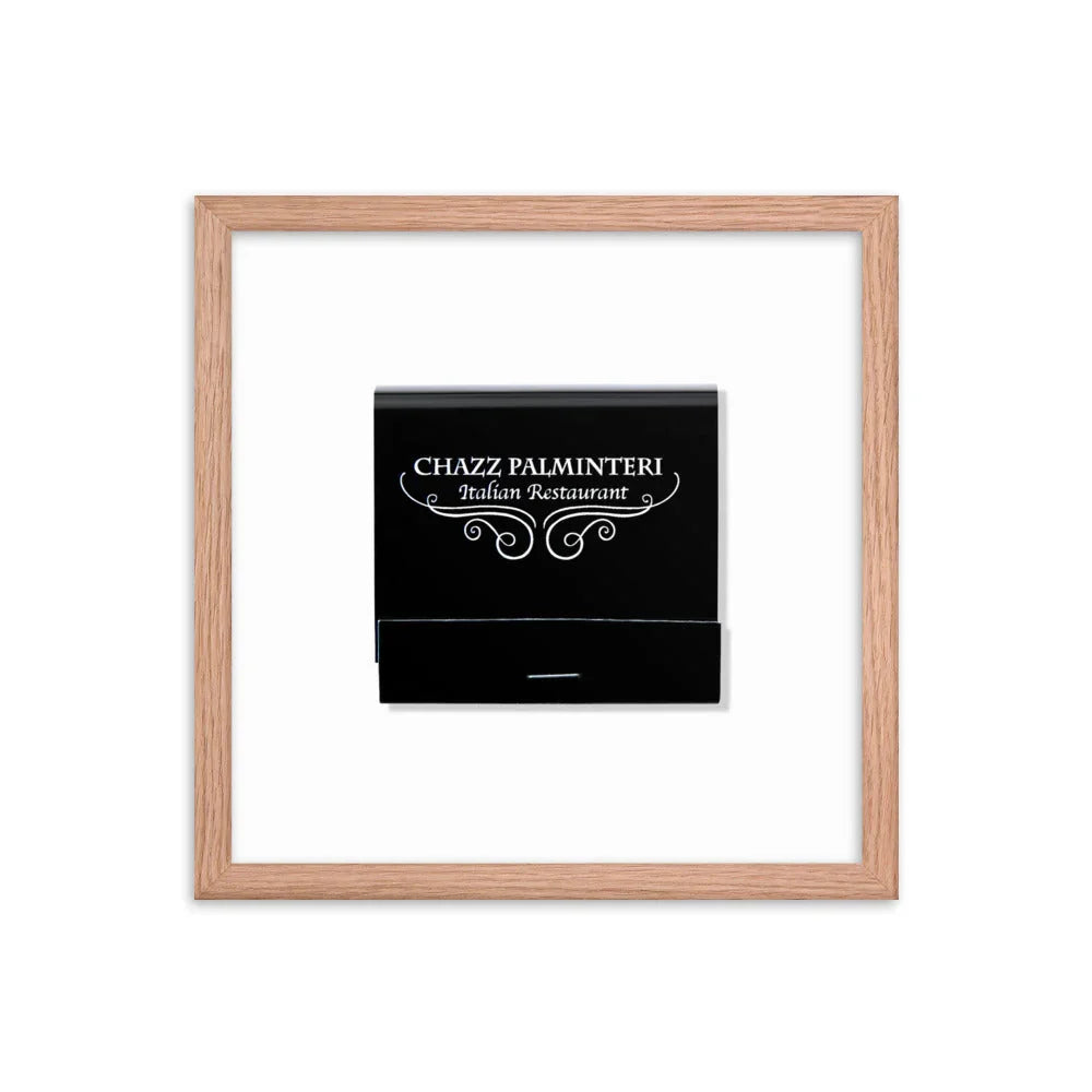 Chazz Framed Print matchbook photos