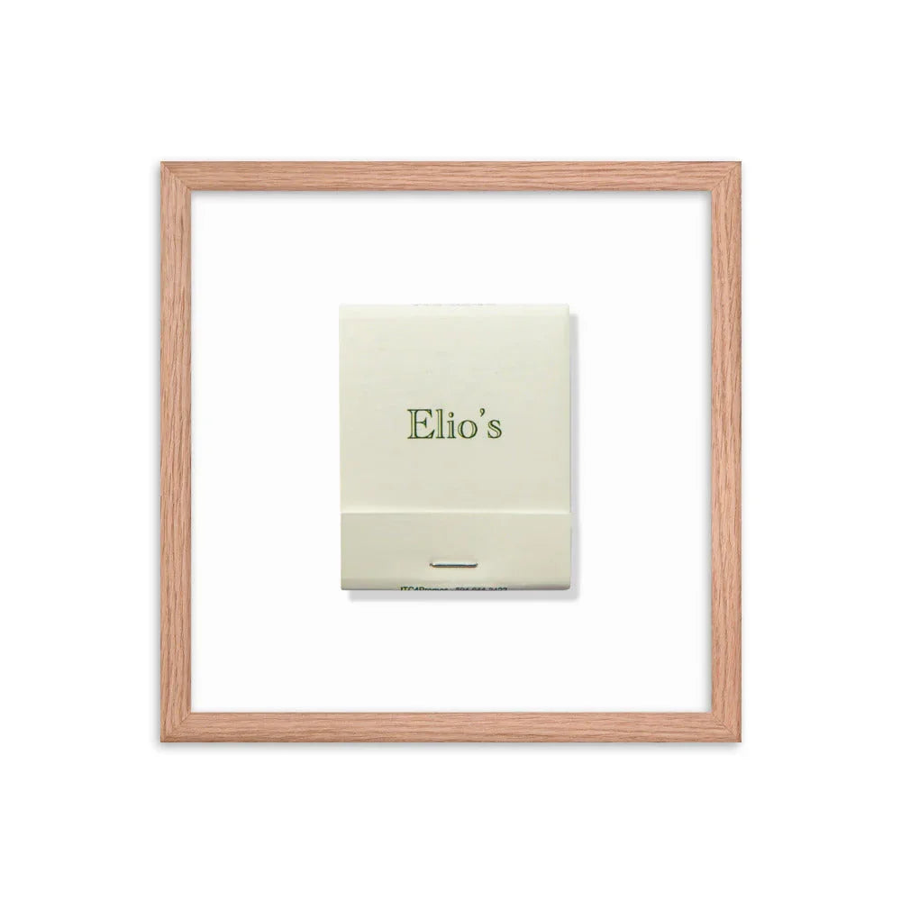 Elio’s Framed Print matchbook photos