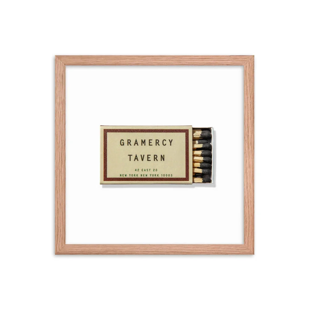 Gramercy Tavern Framed Print matchbook photos
