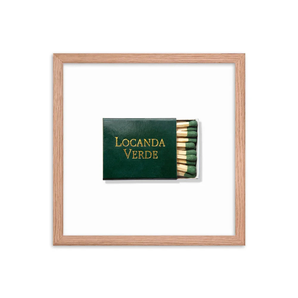 Locanda Verde Framed Print matchbook photos