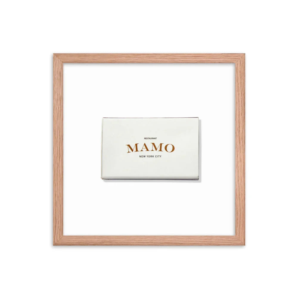 Mamo Framed Print matchbook photos
