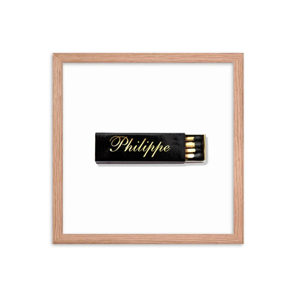 Philippe Framed Print matchbook photos