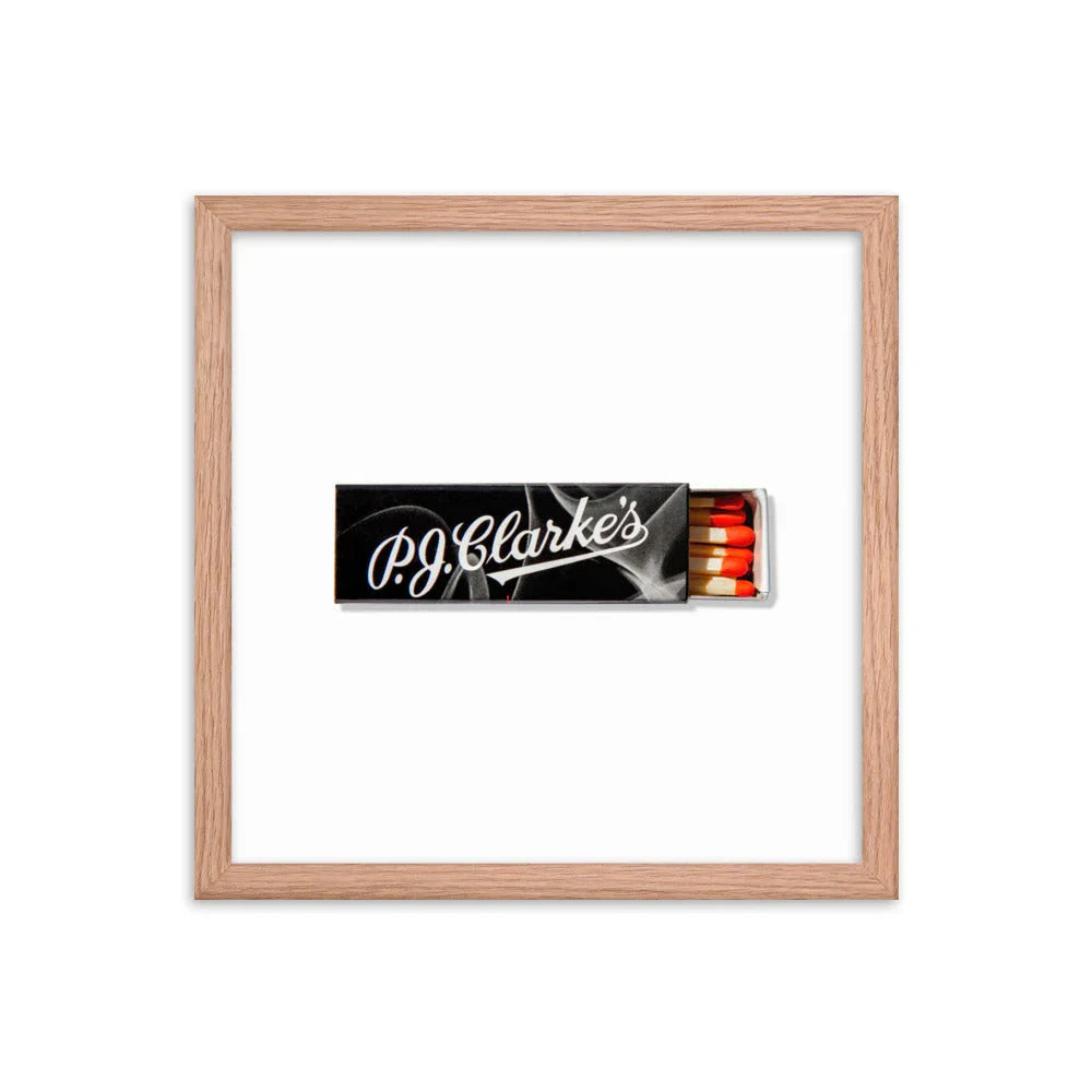 PJ Clarkes Framed Print matchbook photos