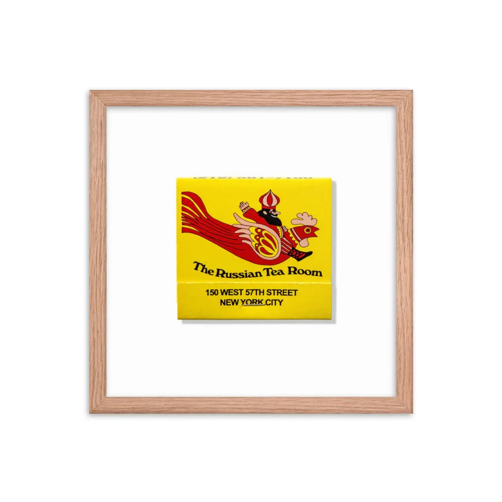 Russian Tea Room Framed Print matchbook photos
