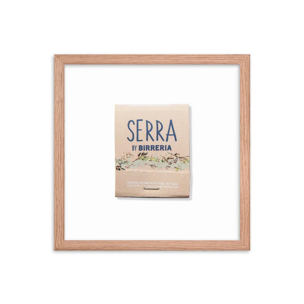 Serra Framed Print matchbook photos