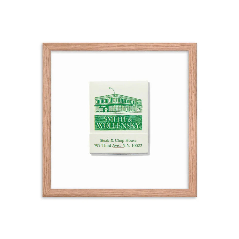 Smith & Wollensky Framed Print matchbook photos