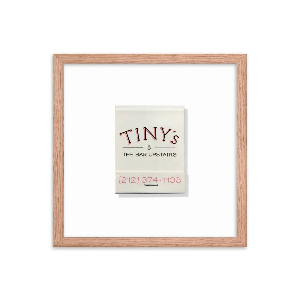 Tiny’s Framed Print matchbook photos