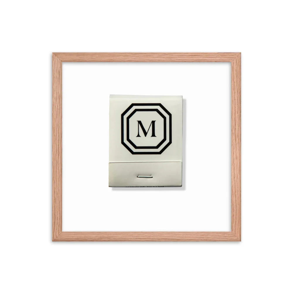 Mark Hotel Framed Print matchbook photos