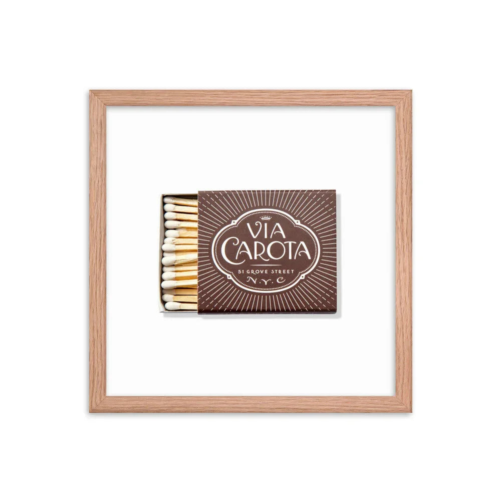 Via Carota Framed Print matchbook photos