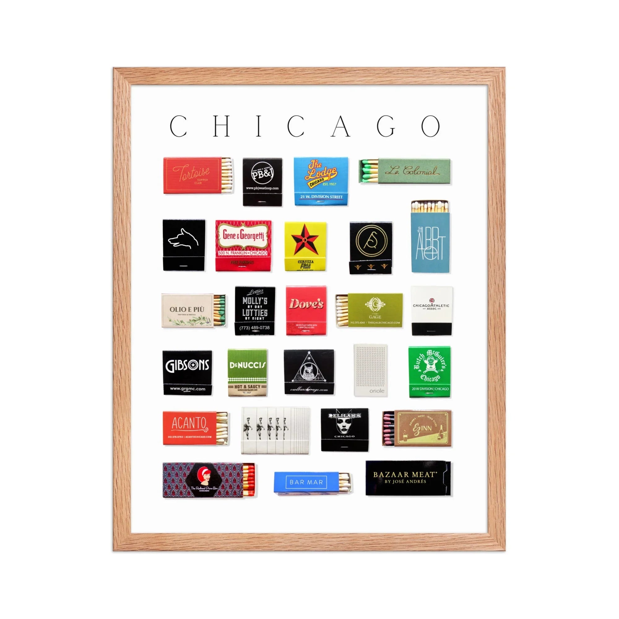 Chicago Matchbox Print matchbook photos