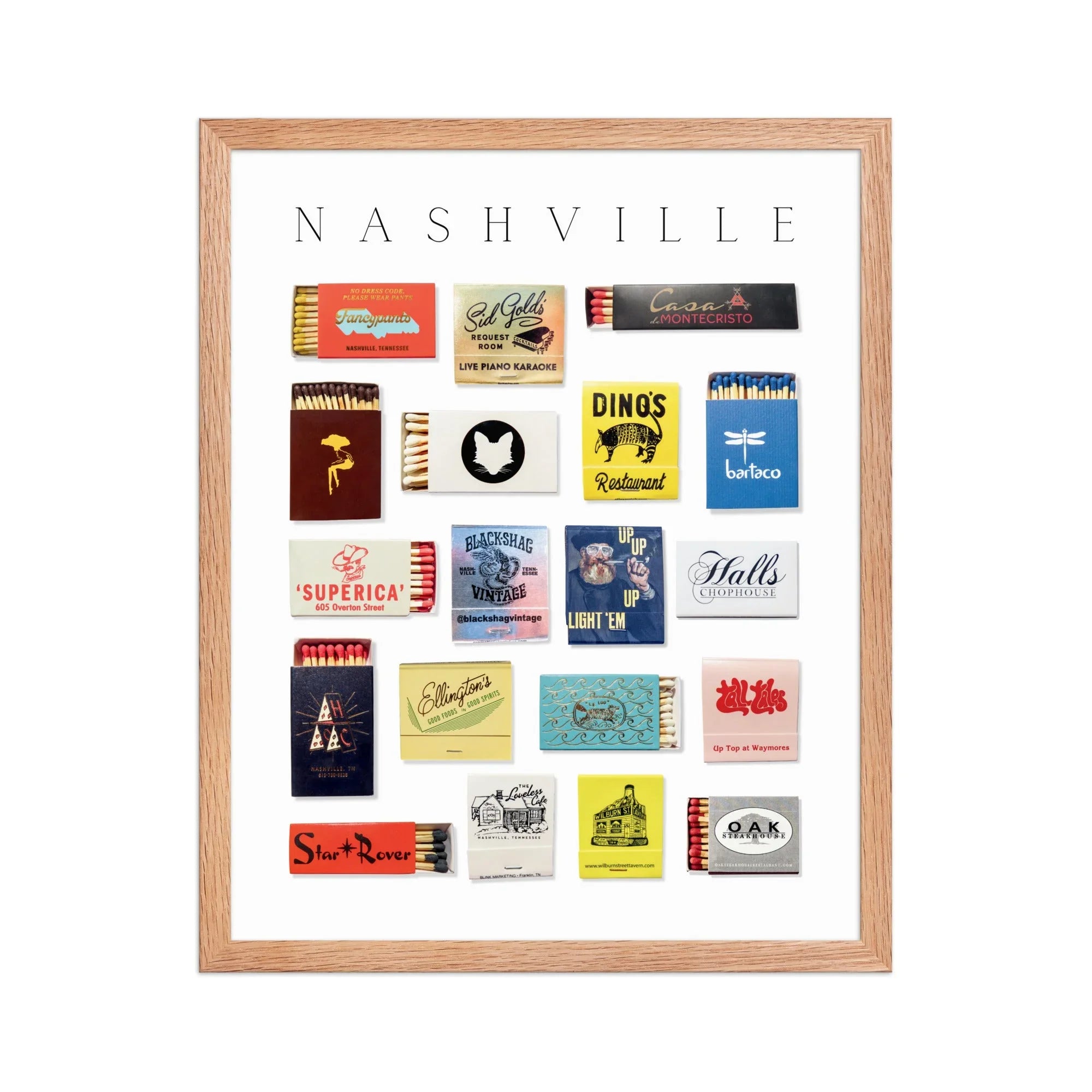 Nashville Matchbox Print matchbook photos