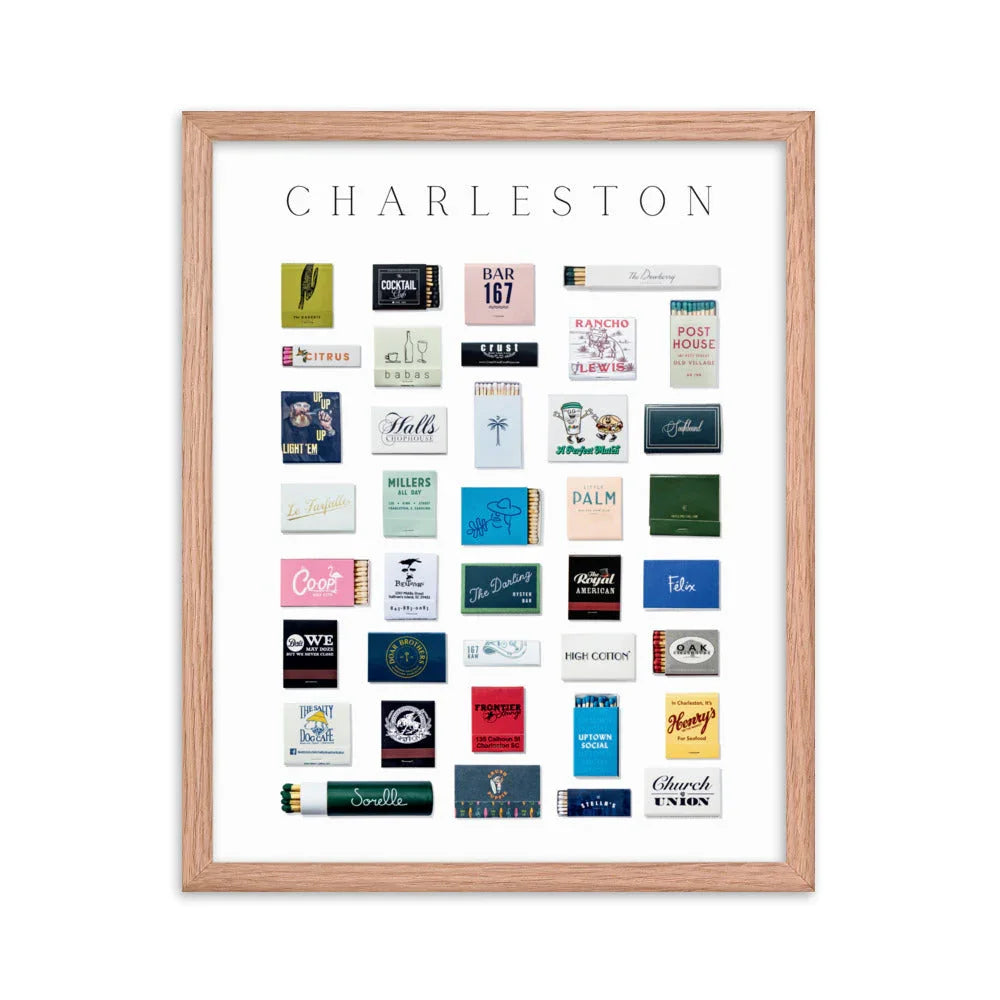 Charleston City Framed Print matchbook photos