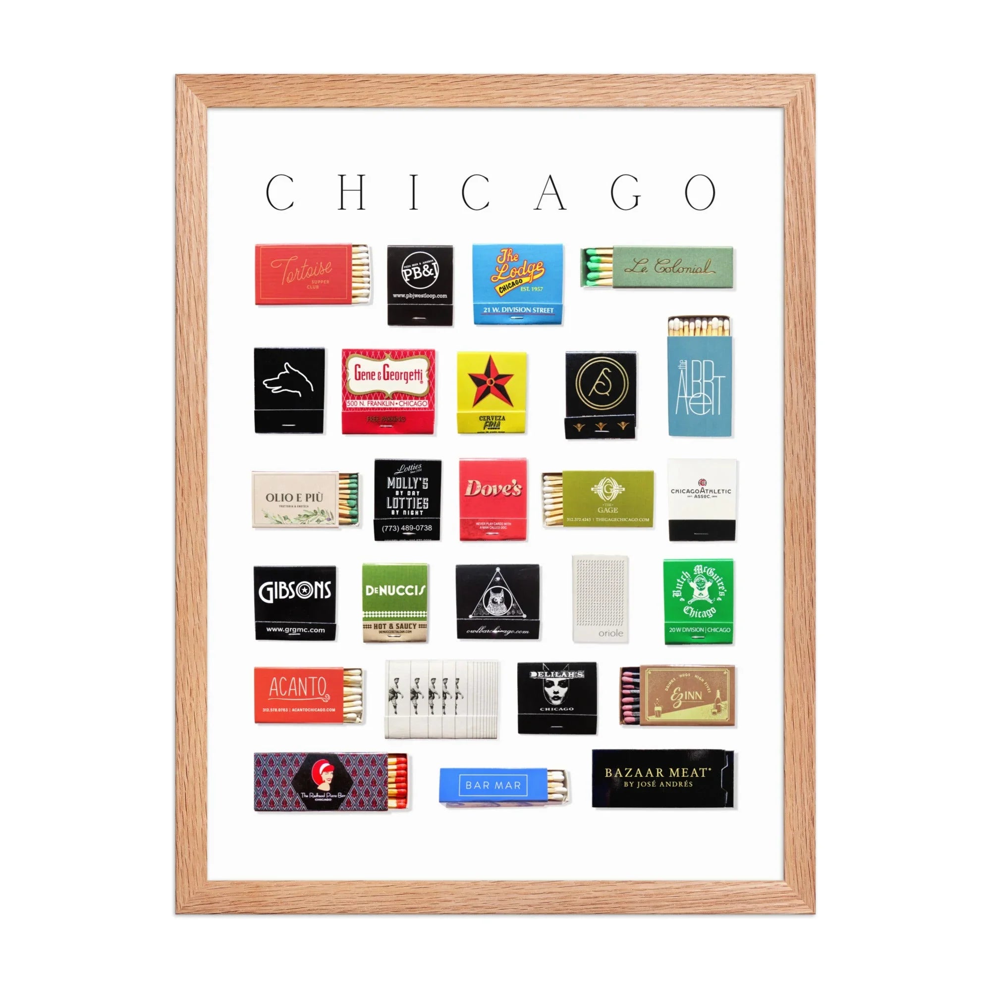 Chicago Matchbox Print matchbook photos