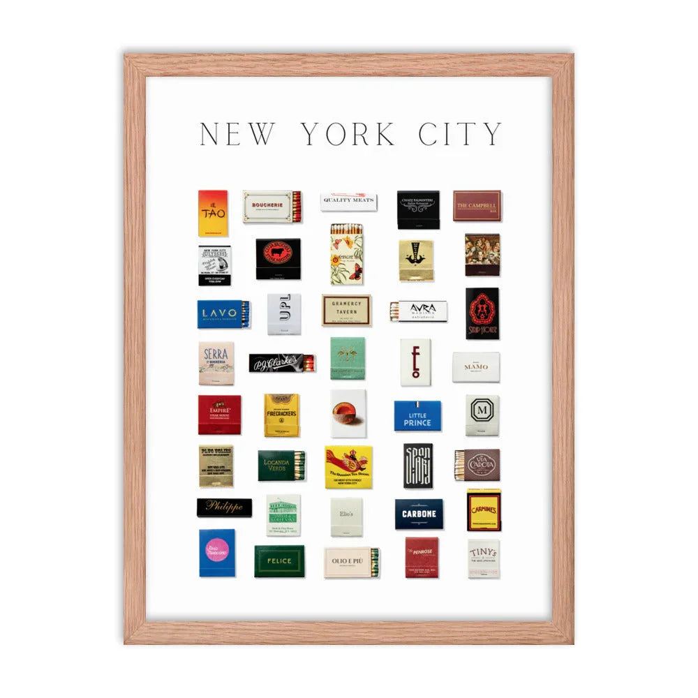 New York City Matchbox Framed Print matchbook photos