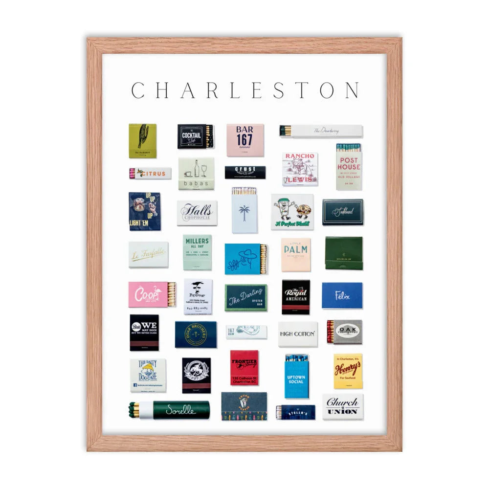 Charleston City Framed Print matchbook photos